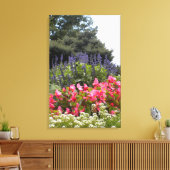 Fleurs avec Oiseau de Pré Toile enveloppée (Insitu(Salon))