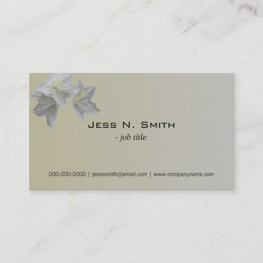 fleurs azalées blanches simples cartes de visite. (Devant)