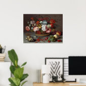 Fleurs - Balthasar van der Ast Fine Art Affiche (Bureau à domicile)