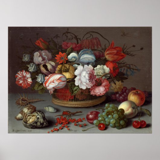 Fleurs - Balthasar van der Ast Poster des Beaux-Ar (Devant)