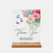 Fleurs Bar Bloom Papillons Shower de Mariage  (Recto)