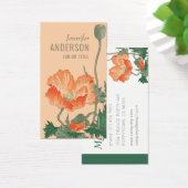 Fleurs Beauté Pavot japonais CC0483 Carte de visit (Bureau)