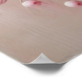 Fleurs Beige-Rose moderne 39 Poster (Coin)
