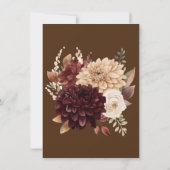 Fleurs beiges Brown Fête Florale Carte de remercie (Dos)