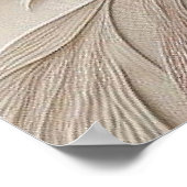 Fleurs beiges modernes 3 Poster (Coin)