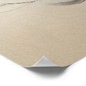 Fleurs beiges modernes 4 Poster (Coin)