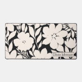 Fleurs beiges modernes Botanique noire (Recto)