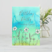 Fleurs blanches 75e anniversaire Invitation (Debout devant)