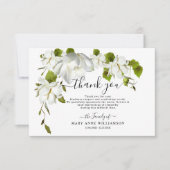 Fleurs blanches botaniques Carte de remerciements  (Devant)