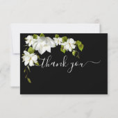 Fleurs blanches botaniques Carte de remerciements  (Dos)