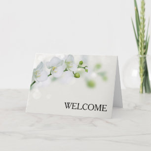 Fleurs blanches Brown Branche mignonne Merci d'acc