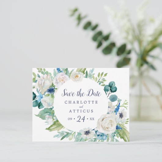 Fleurs blanches classiques Enregistrer la carte po (Debout devant)