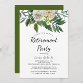 Fleurs blanches classiques Invitation de la fête d (Devant / Derrière)