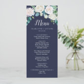 Fleurs blanches classiques | Menu du dîner Mariage (Debout devant)