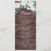 Fleurs blanches classiques | Menu Rustique Mariage (Devant)