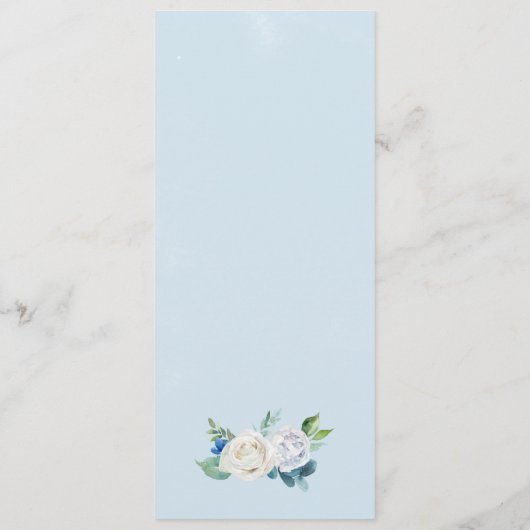 Fleurs blanches classiques | Menu Rustique Mariage (Dos)