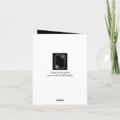 Fleurs blanches Coeurs Black Merci Cartes (Dos)