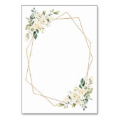 Fleurs blanches crème, Boho, Numéros de table de b (Dos)