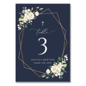 Fleurs blanches crème, Boho, Numéros de table de b (Par défaut)