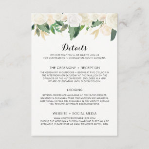 Fleurs blanches de faire-part de mariage - carte