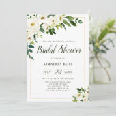 Fleurs blanches d'été invitation à la douche nupti (Debout devant)