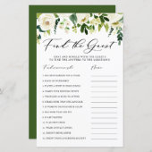 Fleurs blanches d'hiver Trouvez la carte de douche (Devant / Derrière)