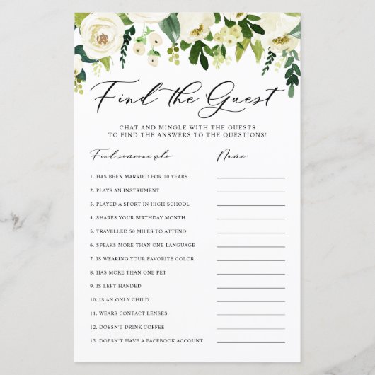 Fleurs blanches d'hiver Trouvez la carte de douche (Devant)