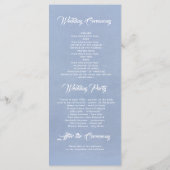 Fleurs blanches Dusty Bleu Élégant Programmes de m (Dos)