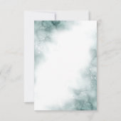 Fleurs blanches Elegant Gold Frame Wedding RSVP (Dos)