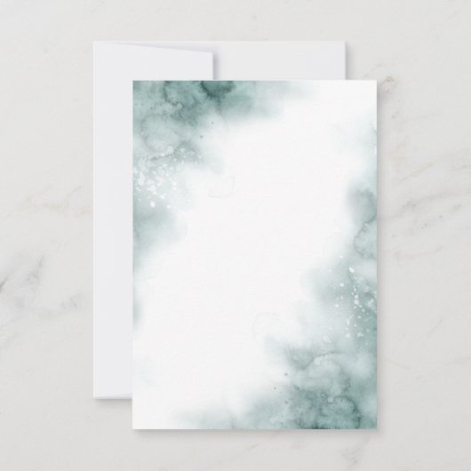 Fleurs blanches Elegant Gold Frame Wedding RSVP (Dos)