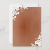 Fleurs blanches en terre cuite Boho Save the Date  (Dos)