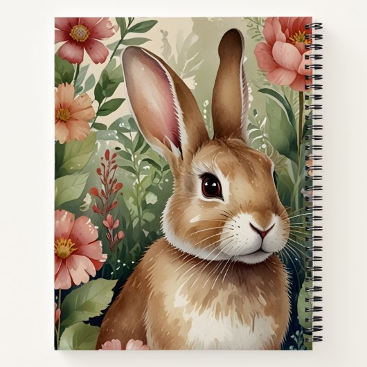 Fleurs blanches et Carnet Bunny Dreams (Dos)