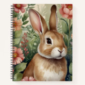 Fleurs blanches et Carnet Bunny Dreams (Devant)