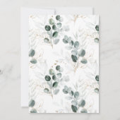 Fleurs blanches et Faire-part de mariage d'eucalyp (Dos)