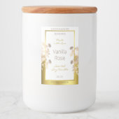 Fleurs blanches et or Étiquettes d'emballage de pr (Devant)