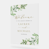 Fleurs blanches et verdure Couples Douche (Angle)