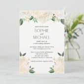 Fleurs blanches faire-part de mariage (Debout devant)