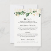 Fleurs blanches faire-part de mariage - Fiche de d (Devant)