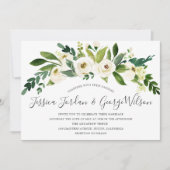 Fleurs blanches Faire-part de mariage florissante (Devant)