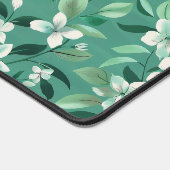 Fleurs blanches fantaisistes sur Turquoise (Coin)