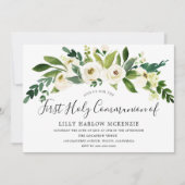 Fleurs blanches fleurissant premier Invitation de (Devant)