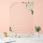 Fleurs blanches, fleurs crème, Bienvenue au baptêm (Mariage)