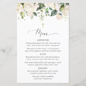 Fleurs blanches, Fleurs crème, Bohème, Menu baptêm (Devant)
