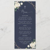 Fleurs blanches, Fleurs crème, Bohème, Menu baptêm (Devant)