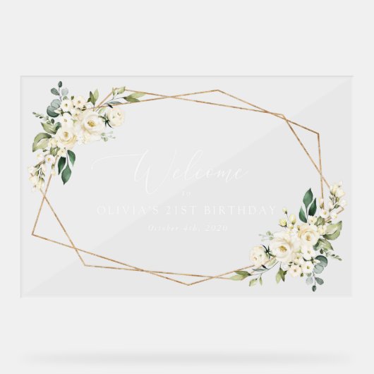 Fleurs blanches, Fleurs de crème, Accueil d'annive (Recto)