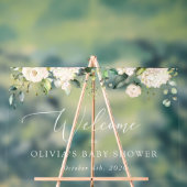 Fleurs blanches, Fleurs de crème, Baby shower d'ac (Neutre)