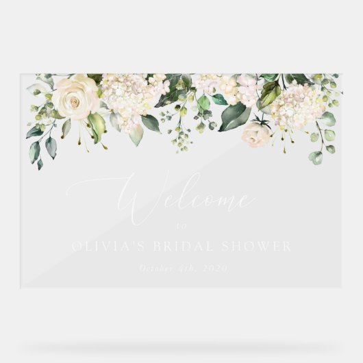 Fleurs blanches, Fleurs de crème, Boho, Bienvenue (Recto)