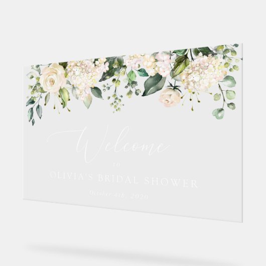 Fleurs blanches, Fleurs de crème, Boho, Bienvenue (Angle)