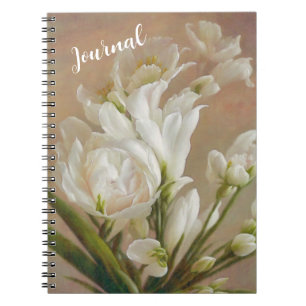 Fleurs blanches Floral Art Journal