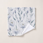 Fleurs blanches Floral Motif sans joint (Gant de toilette)